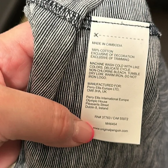 PENGUIN - Blue Tee in Vintage Indigo M Medium NEW NWT - Picture 6 of 7